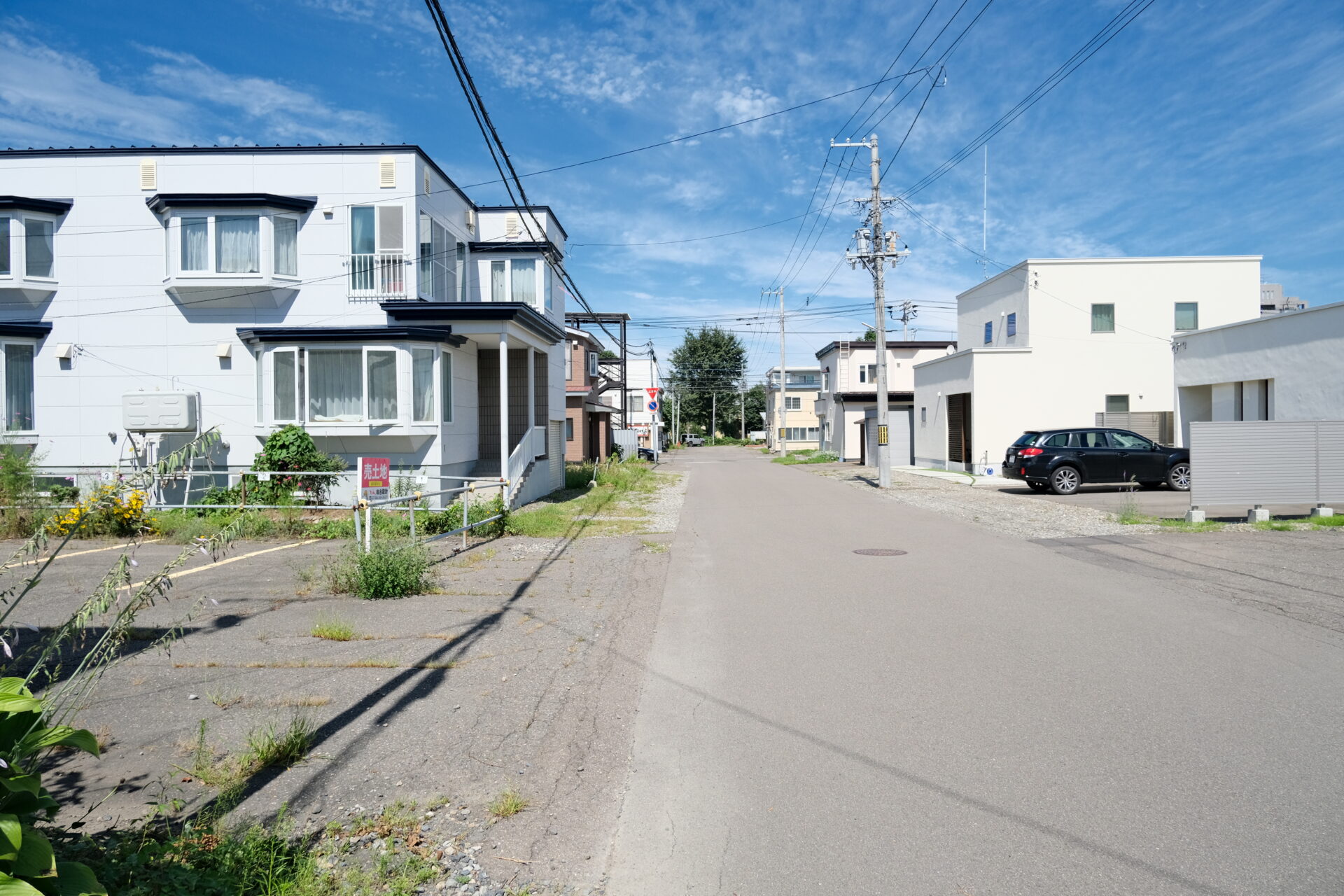 東側道路（北向き）