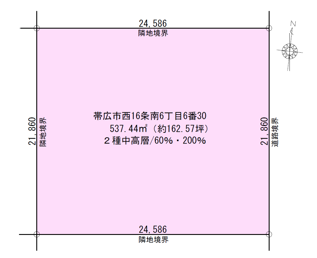 【価格改定】帯広 西16条南6 売り土地